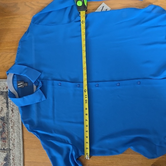 WORTHINGTON WOMENS PETITE FRONT BUTTON LONG SLEEVE BLUE BLOUSE SIZE PETITE XL - Picture 9 of 14